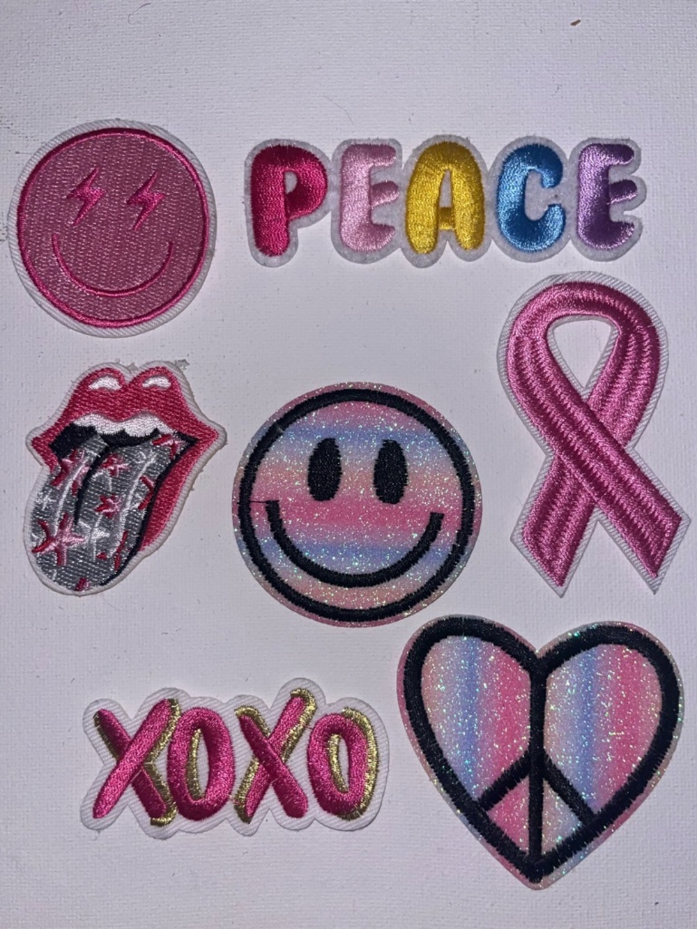 Retro Vibes Patch Bundle – 7-Piece Colorful Embroidered Iron-On Set